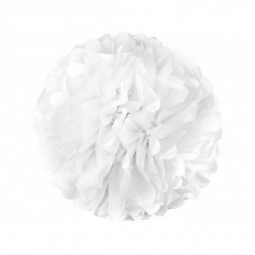 Pompony Papierowe 35cm - Biały