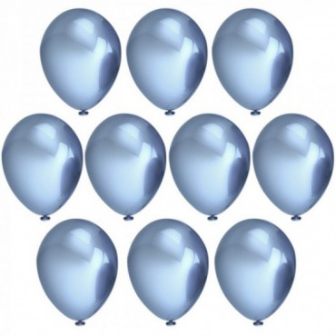 Balony Urodzionowe Dla Chłopca 10 szt Metaliczne