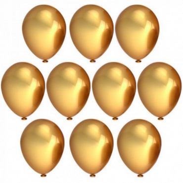 Balony Metaliczne Złote Gold 10szt