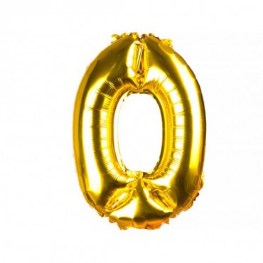Balony na hel Cyferki 40cm Złote - 0