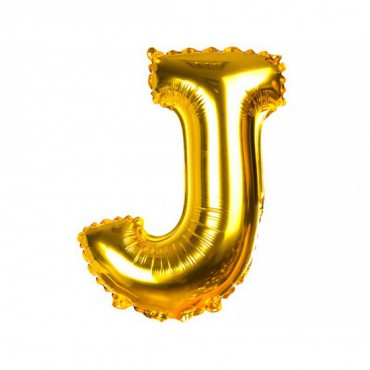 Balony na hel Literki 40cm złote - J
