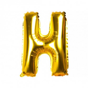 Balony na hel Literki 40cm złote - H