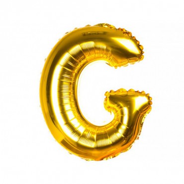 Balony na hel Literki 40cm złote - G