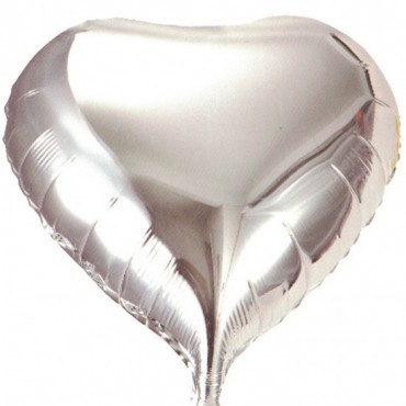 Balon Foliowy Serce Srebrny 78x82