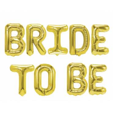 Balony Foliowe Napis Bride To Be Złoto