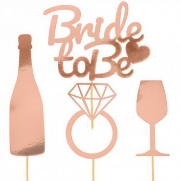 Toppery Zestaw Bride To Be Rose Gold