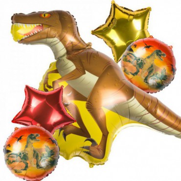 Zestaw Balonów Dinozaur Brązowy
