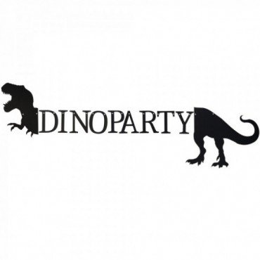 Baner Dinozaur DinoParty Czarny