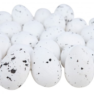 Jajka Nakrapiane Białe 3,5cm 24szt