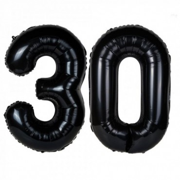 Balony Foliowe 30 Czarne 100cm