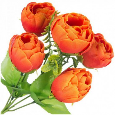 Bukiet Peonie Pomarańczowe 5 Kwiatów
