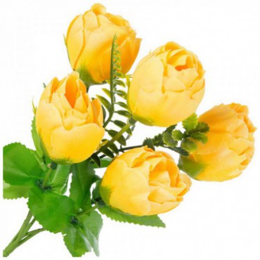 Bukiet Peonie Żółte 5 Kwiatów