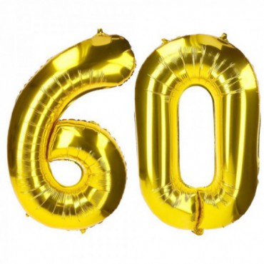 Zestaw Balonów Złotych 60 100cm