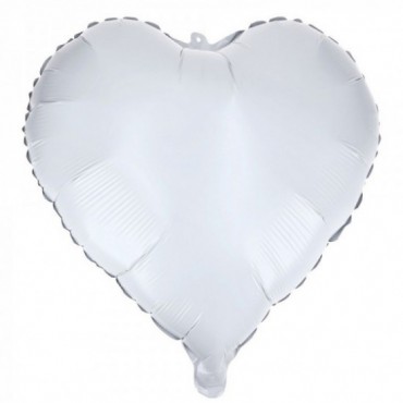 Balon Foliowy Serce Białe 45cm