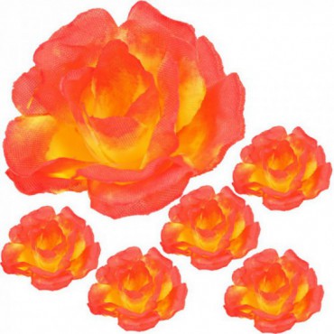 Główki Róży 6 szt Pomarańcz