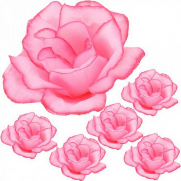 Główki Róży 6szt Różowy