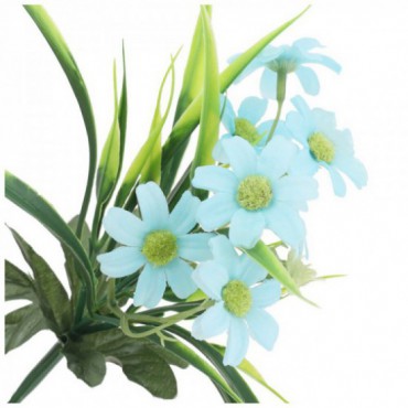 Bukiet Kwiatów Z Trawką - Niebieski