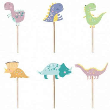 Dekoracje Do Muffinek Dinozaury 6szt