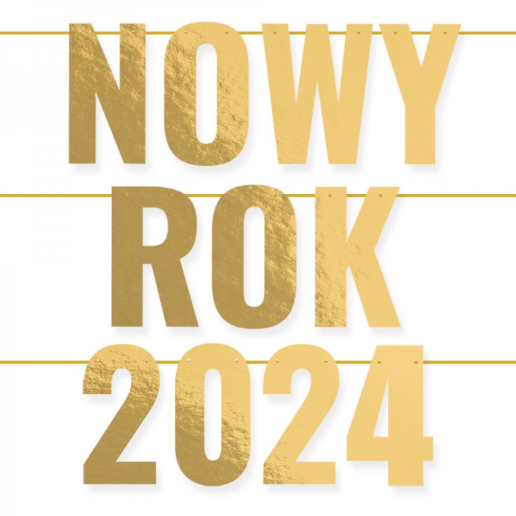 Baner Złoty Nowy Rok 2024