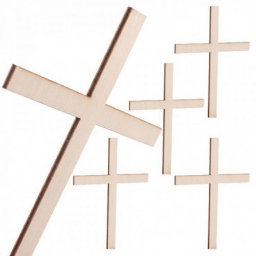 Krzyże Drewniane Komplet 5szt