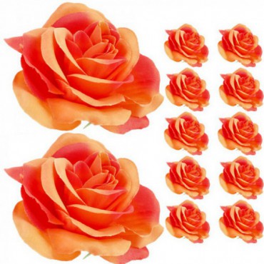 Główki Róży 12 szt Pomarańcz KR351F