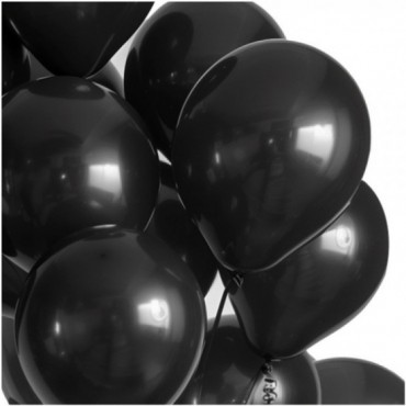 Balony Pstelowe Czerń 12 cali 25szt
