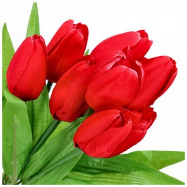 Bukiet Tulipanów Czerwone Materiałowe KR331D