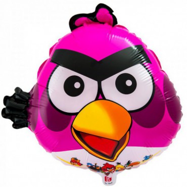 Balon Foliowy Angry Birds Różowy