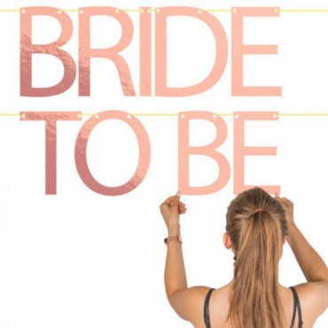 Baner Bride To Be Duży Beermata-Złoto