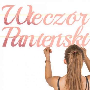 Baner Wieczór Panieński Duży Rosegold