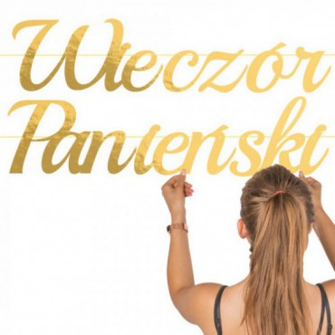 Baner Wieczór Panieński Duży Złoto