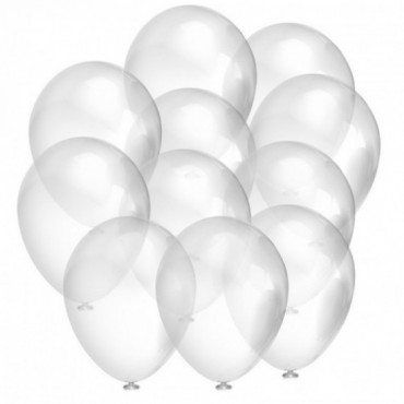 Balony Crystal Transparentne 25szt