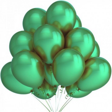 Metaliczne Balony Zielone Urodziny 25szt