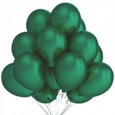 Balony Metaliczne Ciemna Zieleń 25 szt Balonów