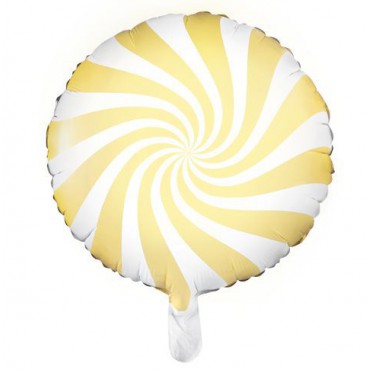 Balon Foliowy Cukierek Jasny Żółty 45cm