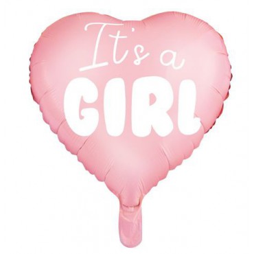Balon Foliowy Różowy Serce It's A Girl