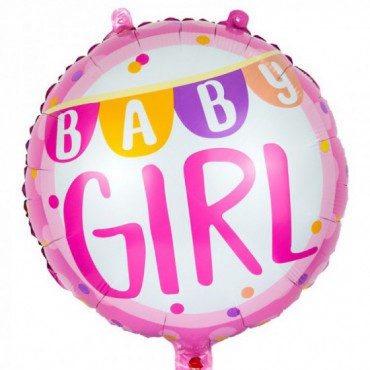 Balon Foliowy Baby Girl Różowy
