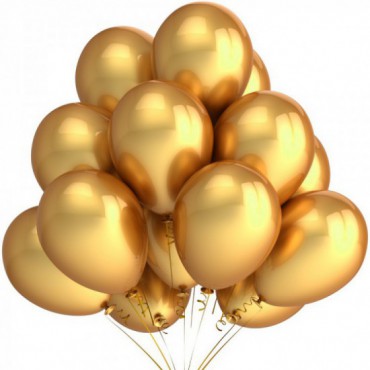 Balony Złote 14 szt Metaliczne Zestaw Balonów Lateksowe