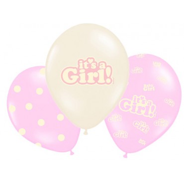 Balony urodzinowy - GIRL 3szt
